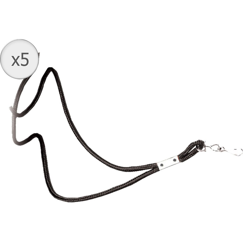 Set 5buc Banda textila pentru ecuson 3mm, Negru